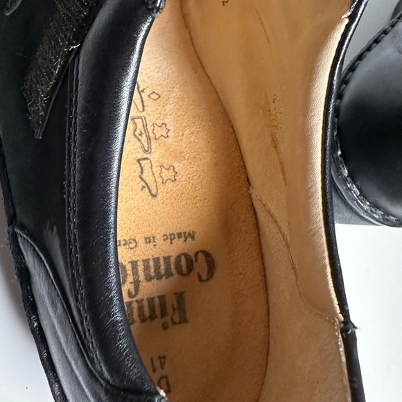 Finn Comfort Germany Men's Black Leather Oxford Work Shoe Loafers Size 41 - Picture 10 of 11
